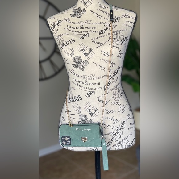 iPhone Case Crossbody Leather Cases w/ Wallet and Detachable Wristlet & Lanyard - Picture 8 of 11